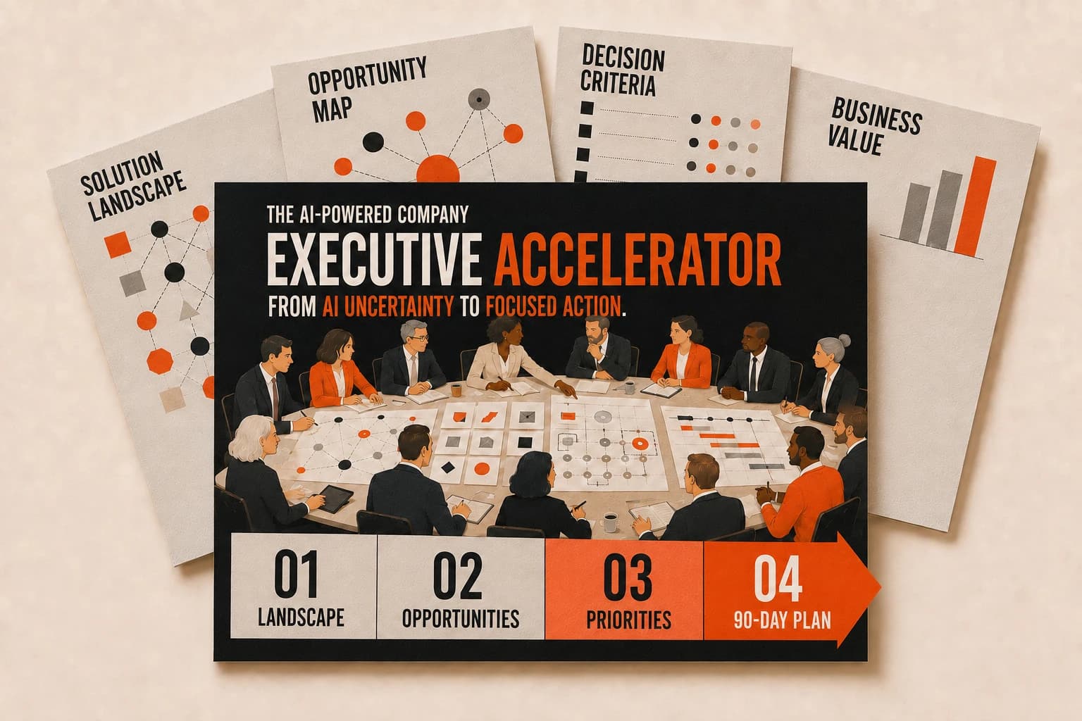 The AI-Powered Company Executive Accelerator — from AI uncertainty to focused action.